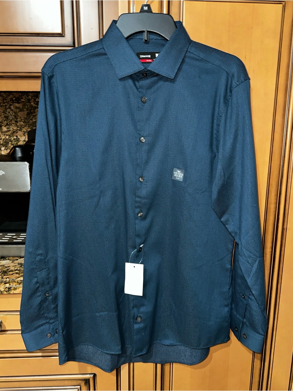 Brand New with Tags J.Ferrar Men's Slim Fit
Stretch Dress Shirt Blue Size Medium